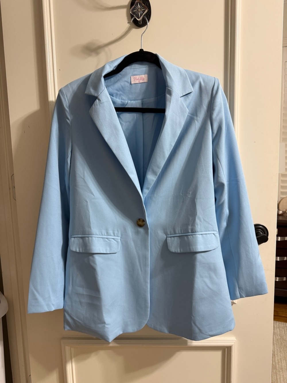 Pink Lily Blue Light Blue Blazer